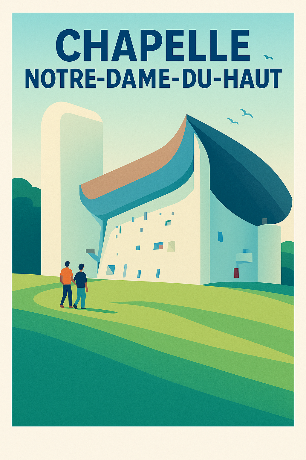 Affiche de Chapelle Notre-Dame-du-Haut - L'icône architecturale de Le Corbusier