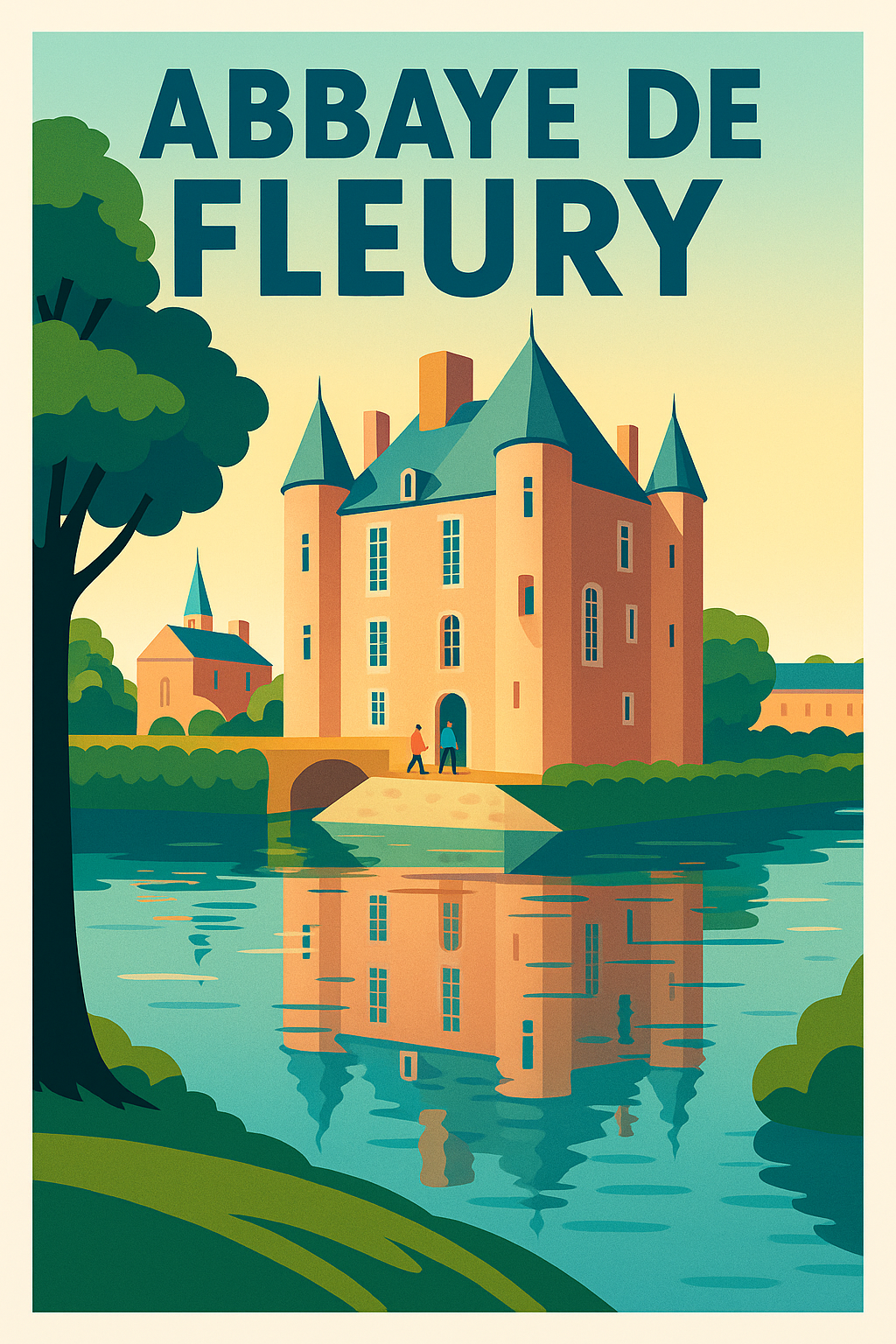 Affiche de Abbaye de Fleury - L'élégance historique au fil de l'eau