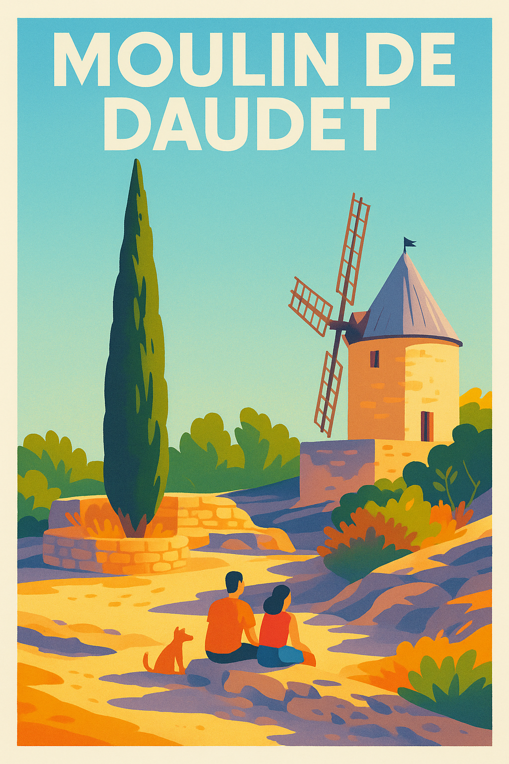 Affiche de Moulin de Daudet - L'âme de la Provence en couleurs