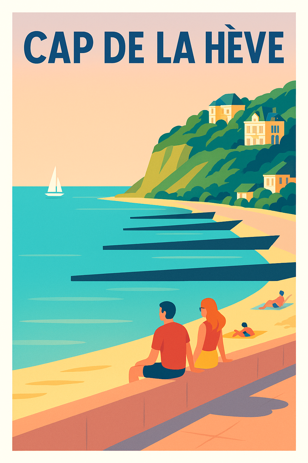 Affiche de Cap de la Hève - Sérénité normande au bord de l'eau