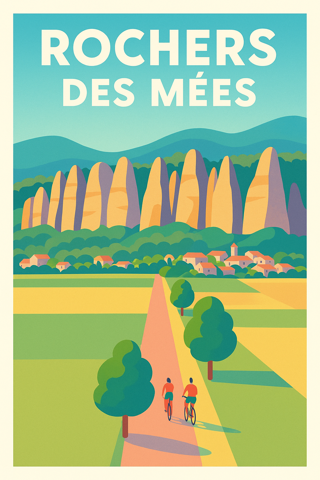 Affiche de Les Rochers des Mées - La majesté de la Provence dans votre salon