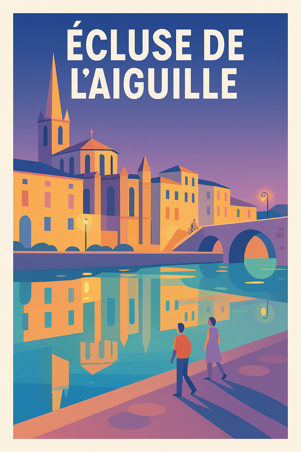 Affiche de Écluse de l'Aiguille - Charme et Sérénité au fil de l'Eau