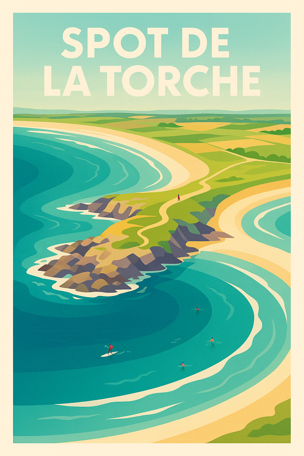 Affiche de Spot de la Torche - L'esprit du surf en Bretagne