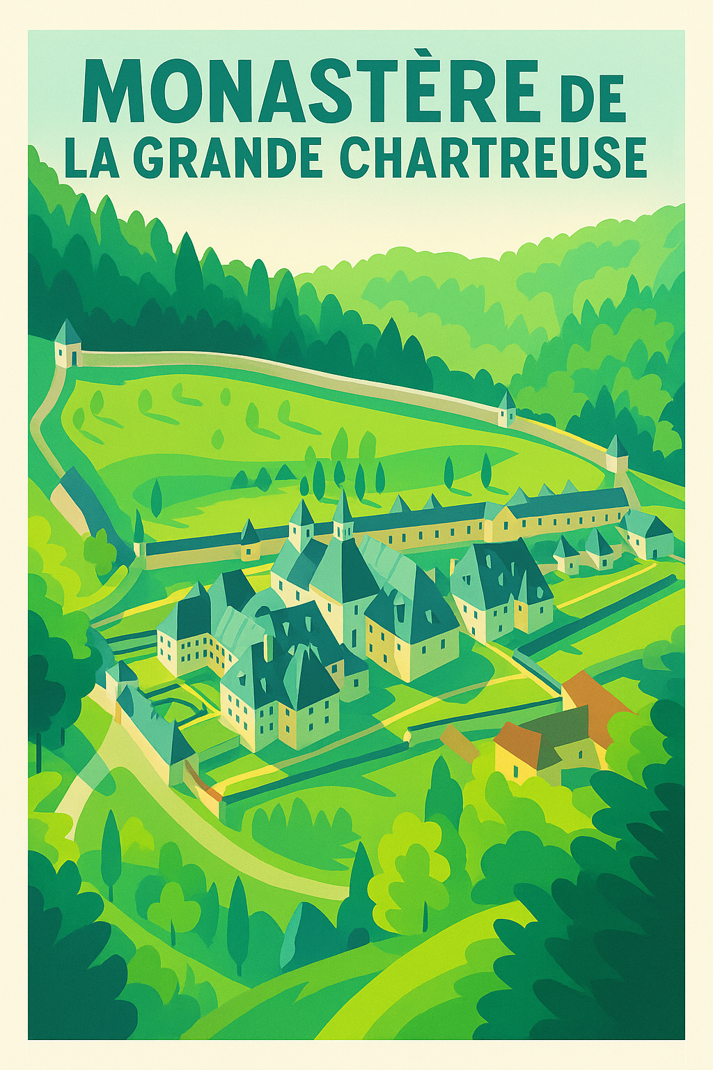 Affiche de Monastère de la Grande Chartreuse - Sérénité au cœur des Alpes