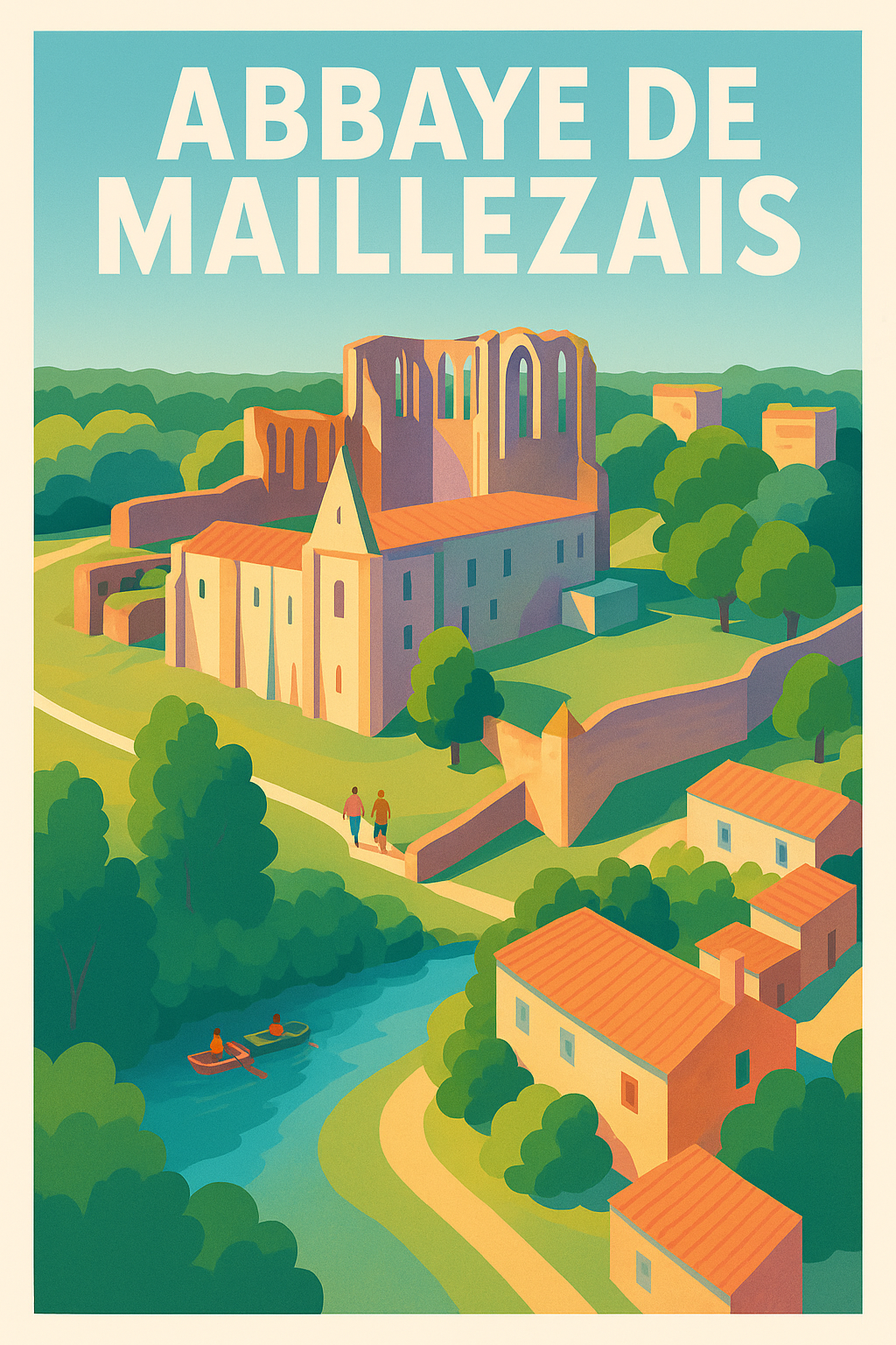 Affiche de Abbaye de Maillezais - L'éclat majestueux du Marais Poitevin
