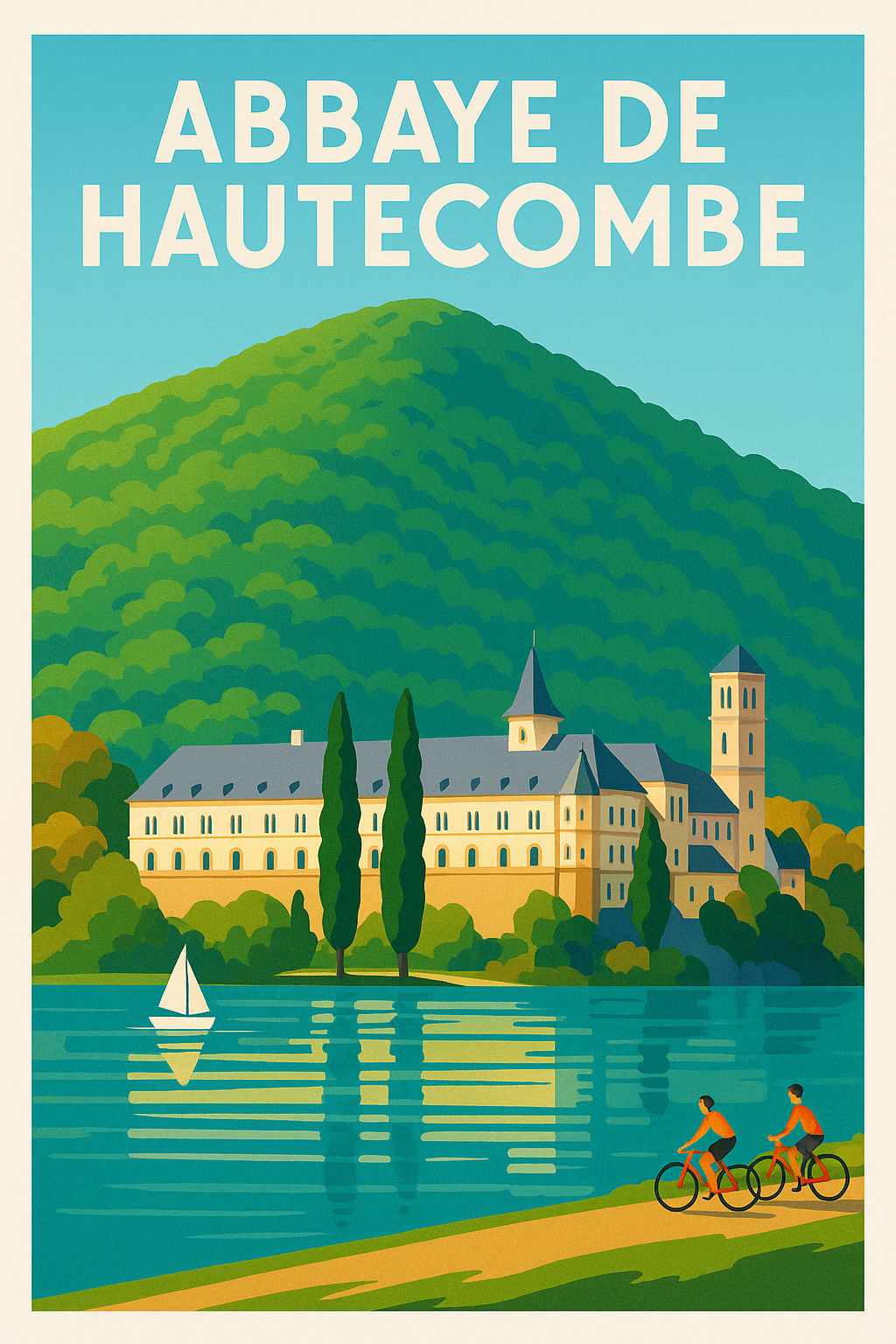 Affiche de Abbaye de Hautecombe - Sérénité sur les rives du Lac du Bourget