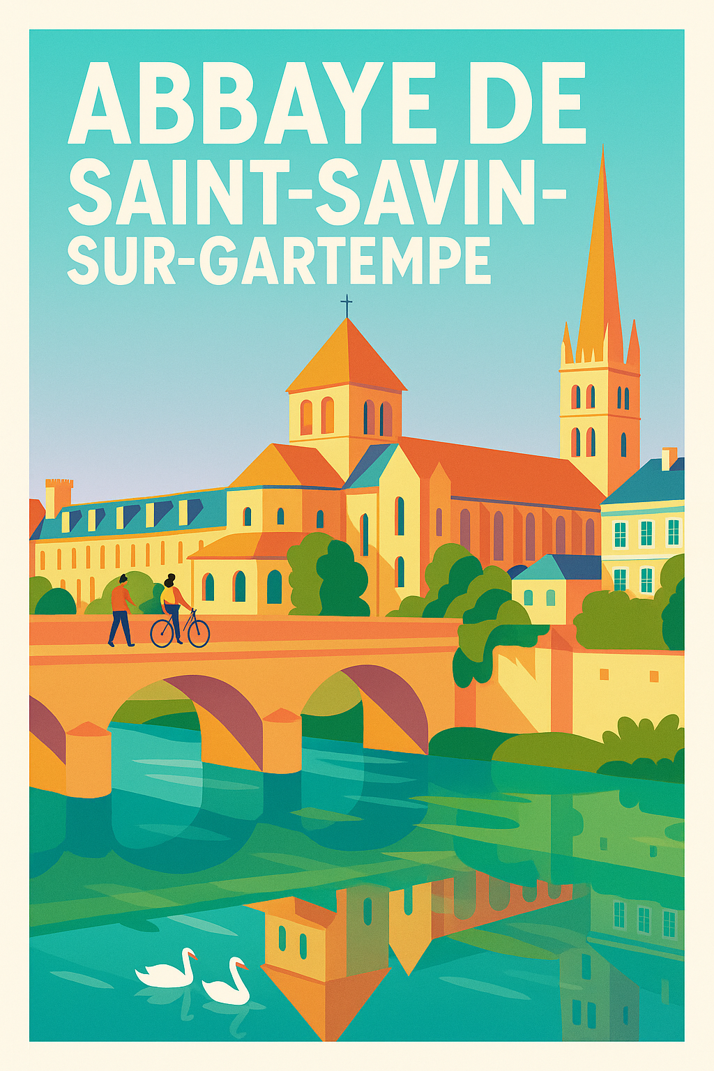 Affiche de Abbaye de Saint-Savin-sur-Gartempe - La Chapelle Sixtine de l'époque romane