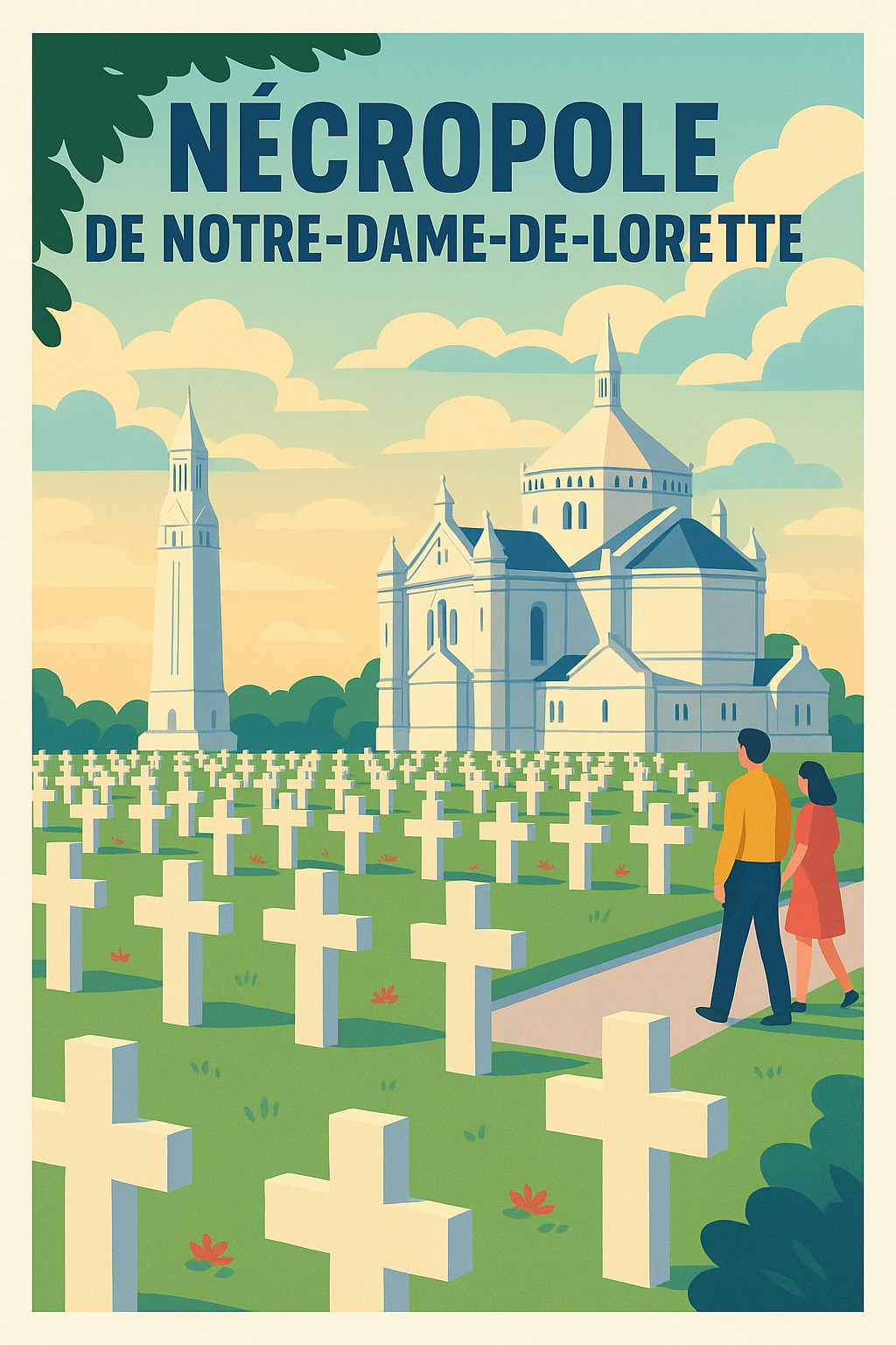 Affiche de Nécropole de Notre-Dame-de-Lorette - Un hommage éternel en couleurs