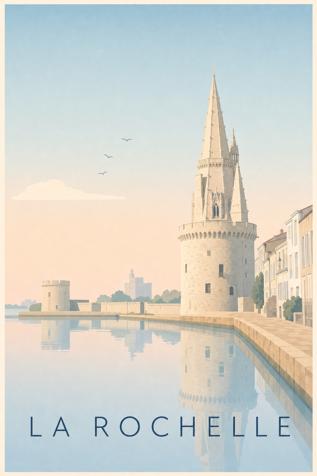 Affiche La Rochelle, poster Tour de la Lanterne
