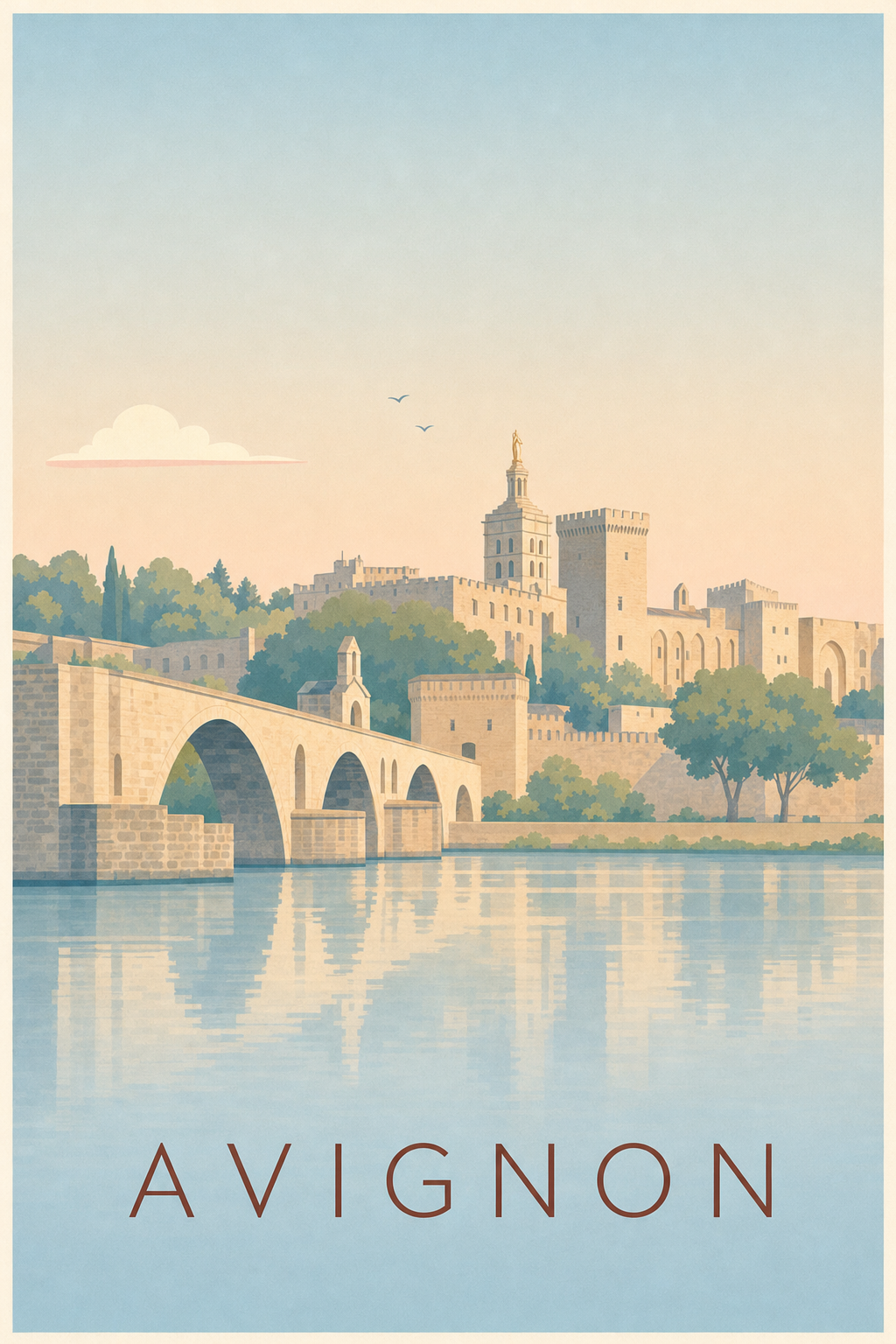 Affiche d'Avignon, poster pont Saint Bénézet