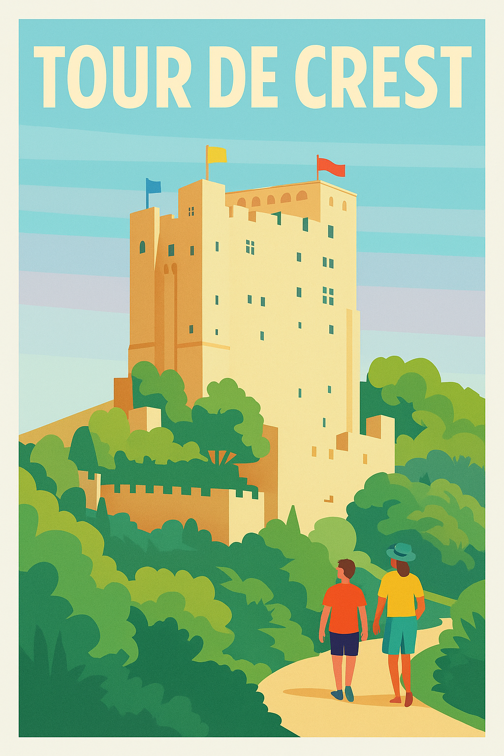 Affiche de Tour de Crest - L'éclat médiéval de la Drôme dans votre salon