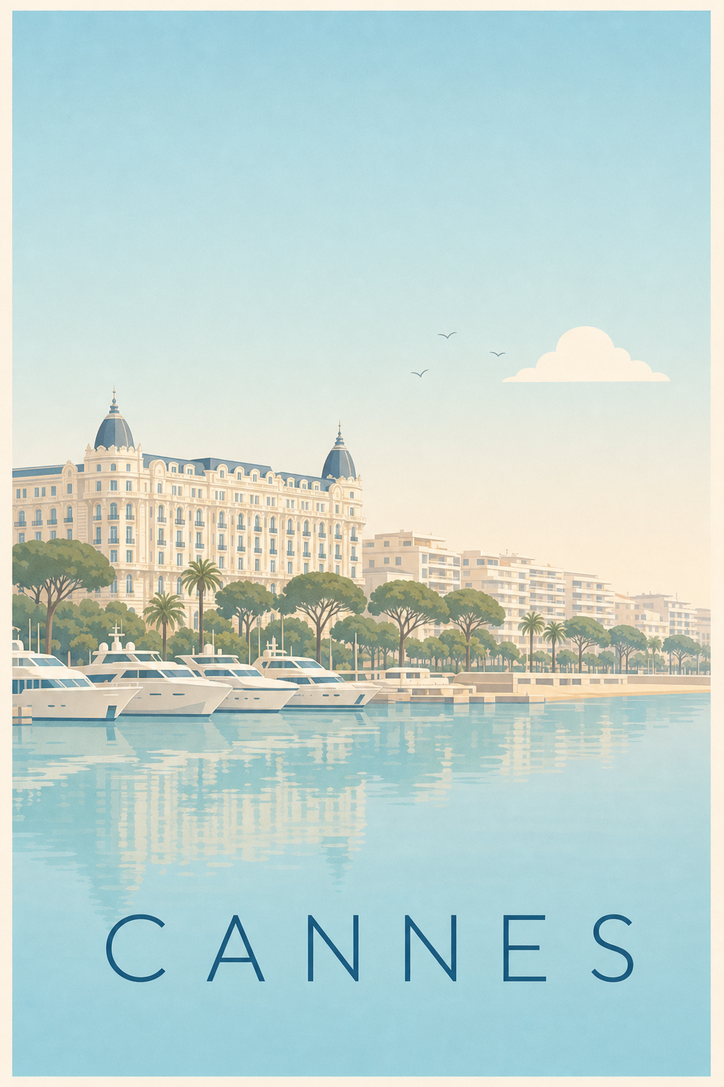 Affiche de Cannes, poster de la Croisette
