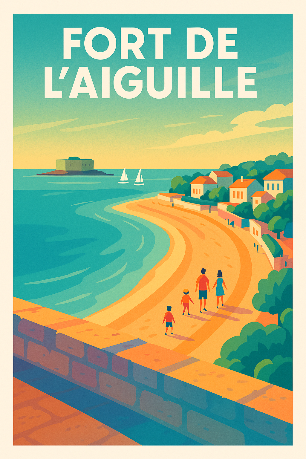 Affiche de Fort de l'Aiguille - Évasion ensoleillée sur la côte