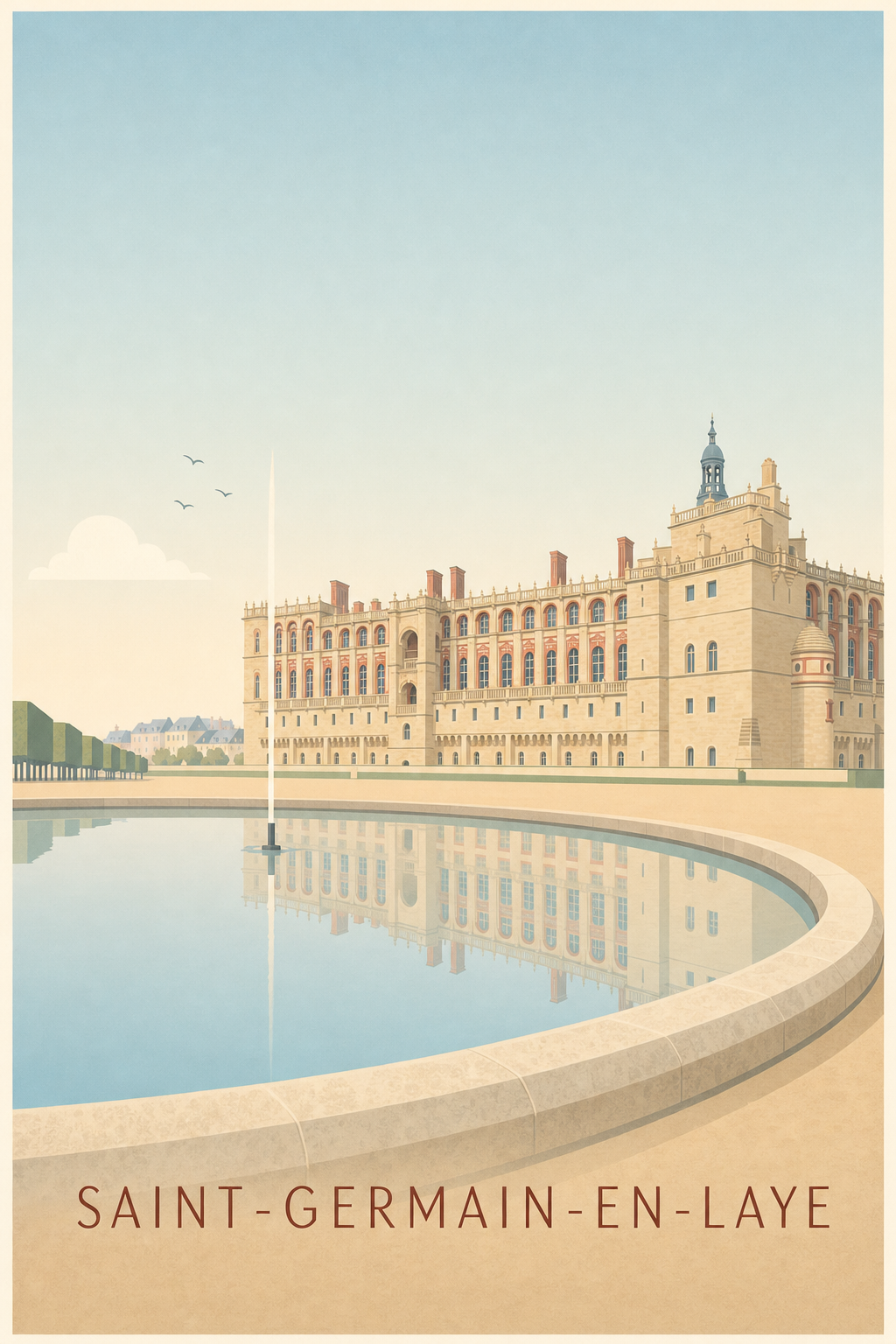 Affiche de Saint-Germain-en-Laye, poster du Château