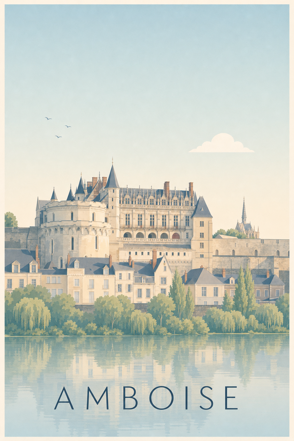 Affiche d'Amboise, poster du château royal