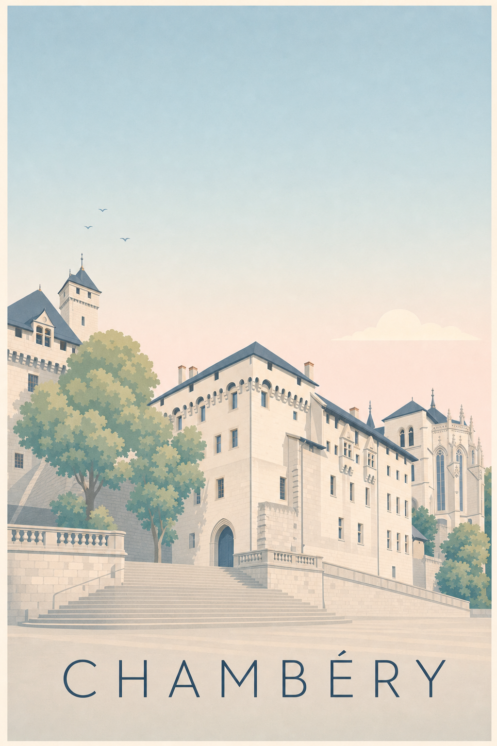 Affiche de Chambéry, poster Château des Ducs