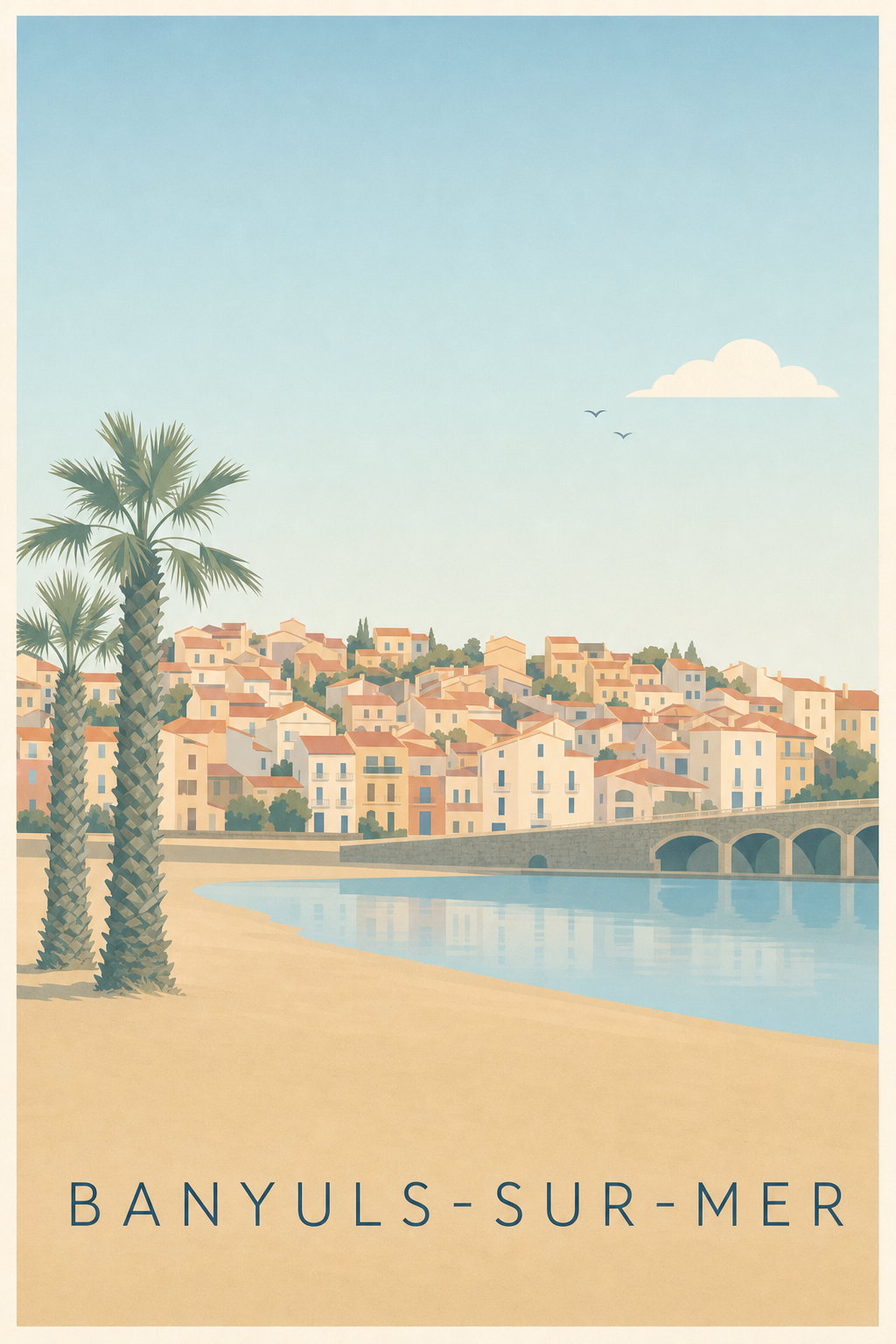 Affiche de Banyuls-sur-Mer, poster bord de mer