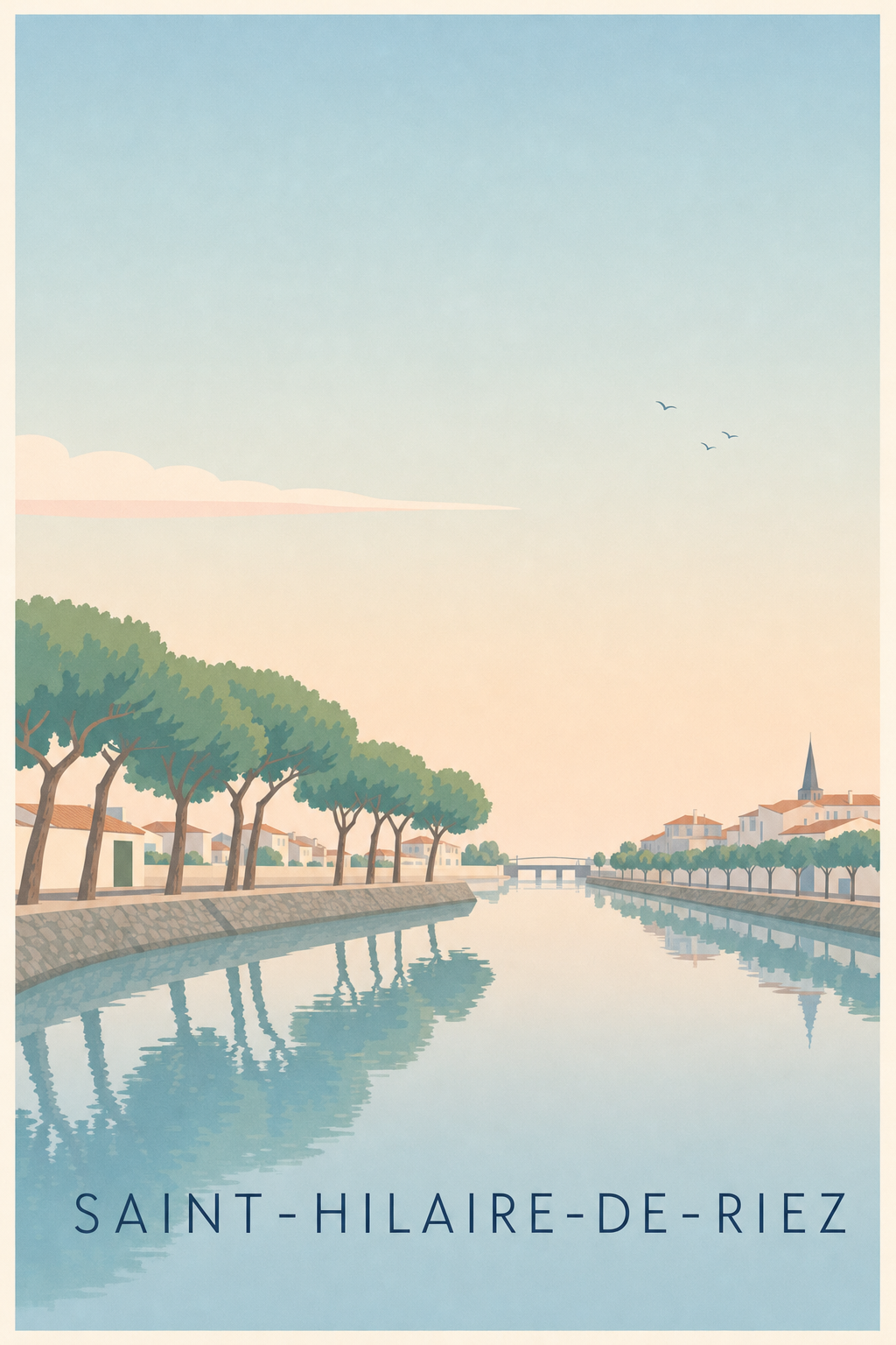 Affiche de Saint-Hilaire-de-Riez, poster bord de l'eau
