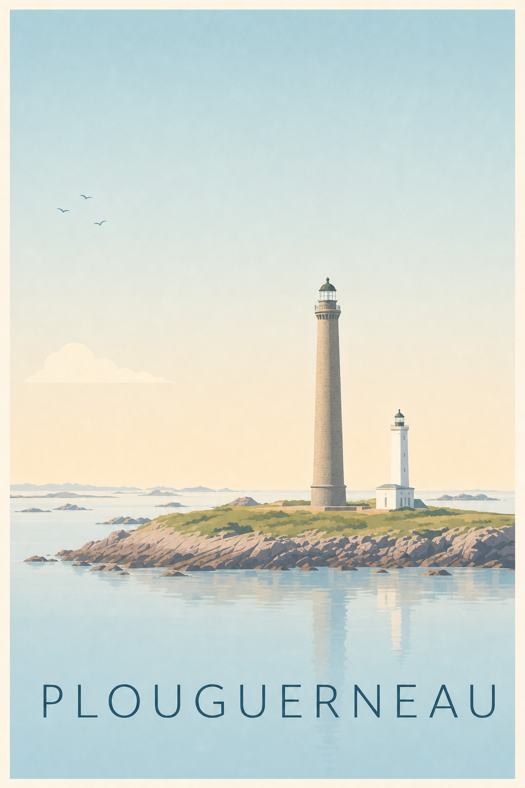 Affiche de Plouguerneau, phare de l'Île Vierge
