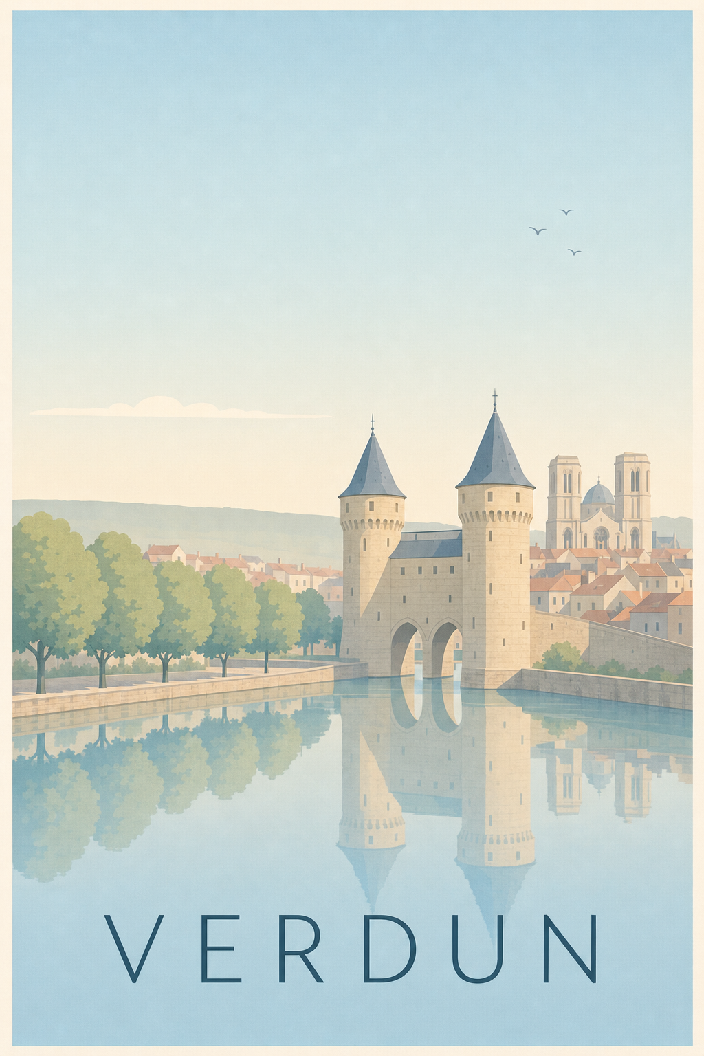 Affiche de Verdun, poster Porte Chaussée