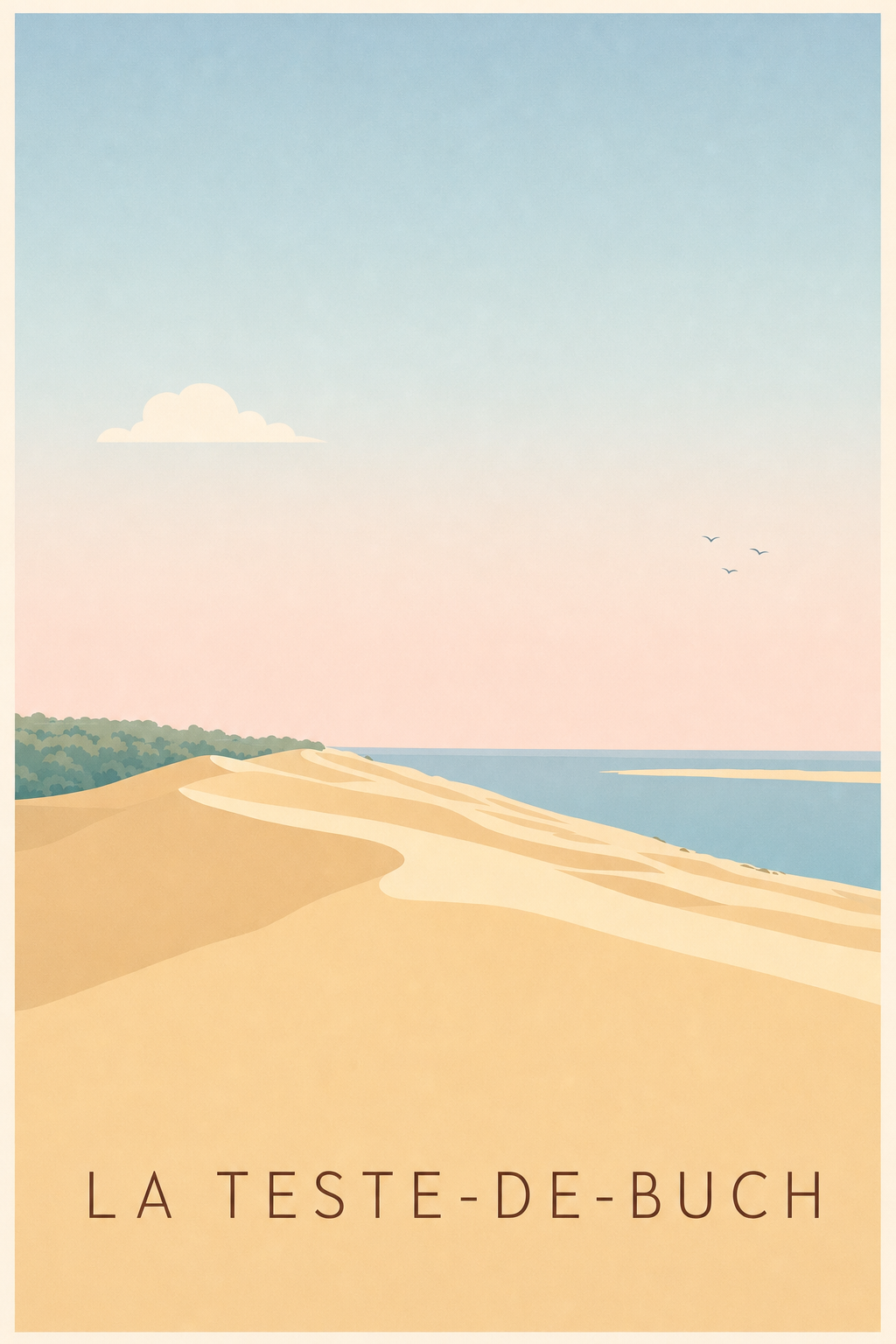 Affiche de La Teste-de-Buch, poster de la Dune du Pilat
