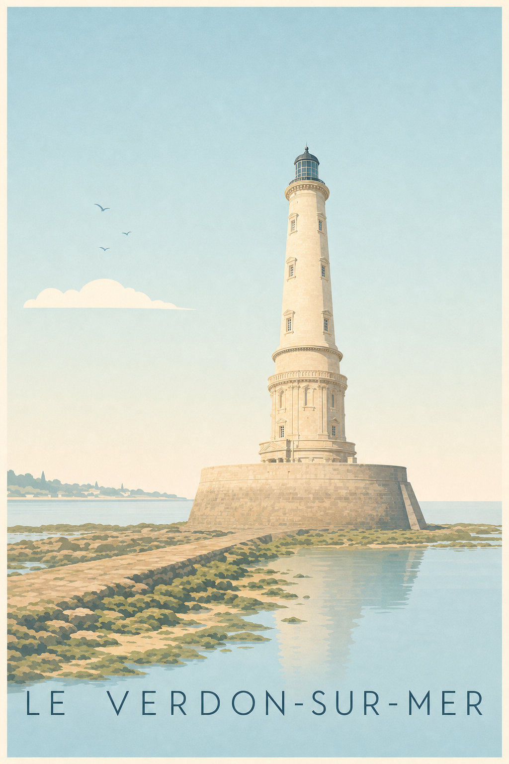 Affiche Le Verdon-sur-Mer, poster phare de Cordouan