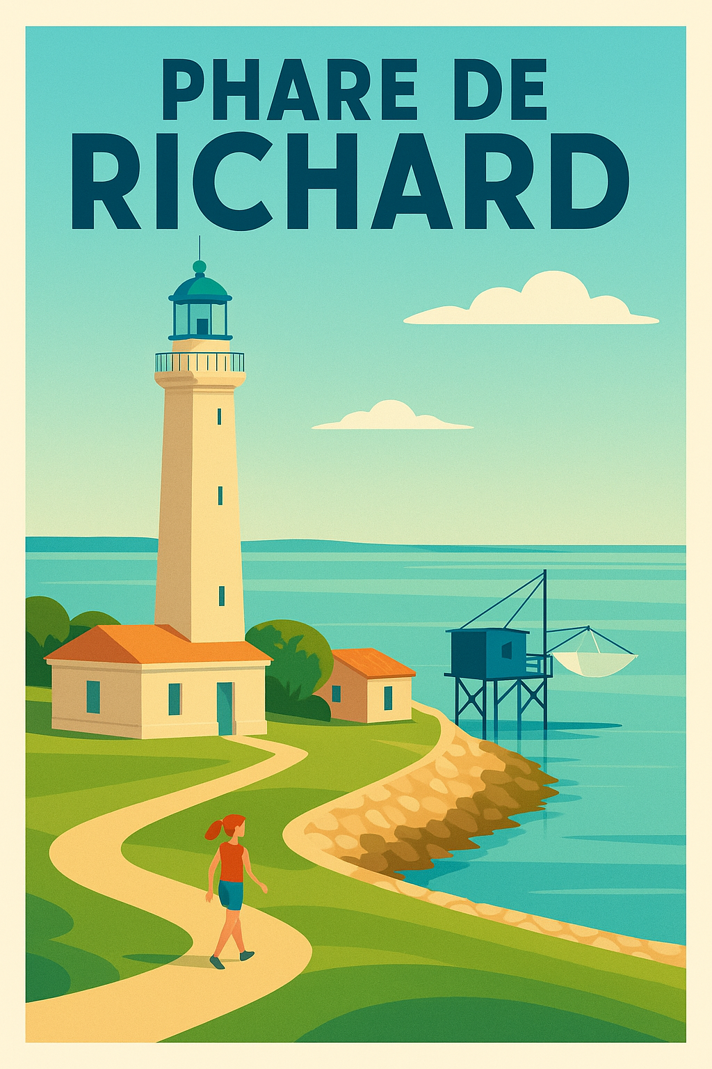 Affiche de Phare de Richard - L'élégance vintage de l'Estuaire