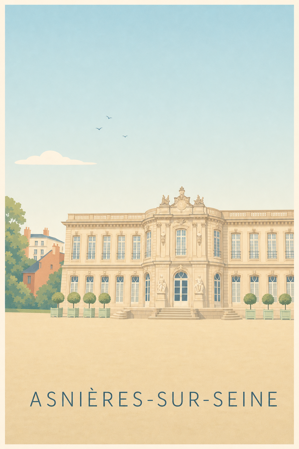 Affiche d'Asnières-sur-Seine, poster du Château