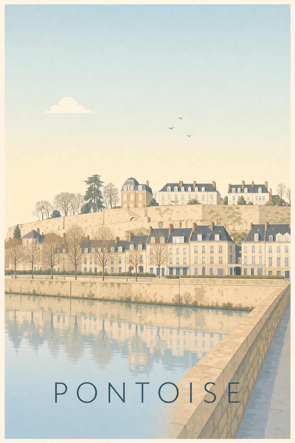 Poster de Pontoise, les bords de l'Oise