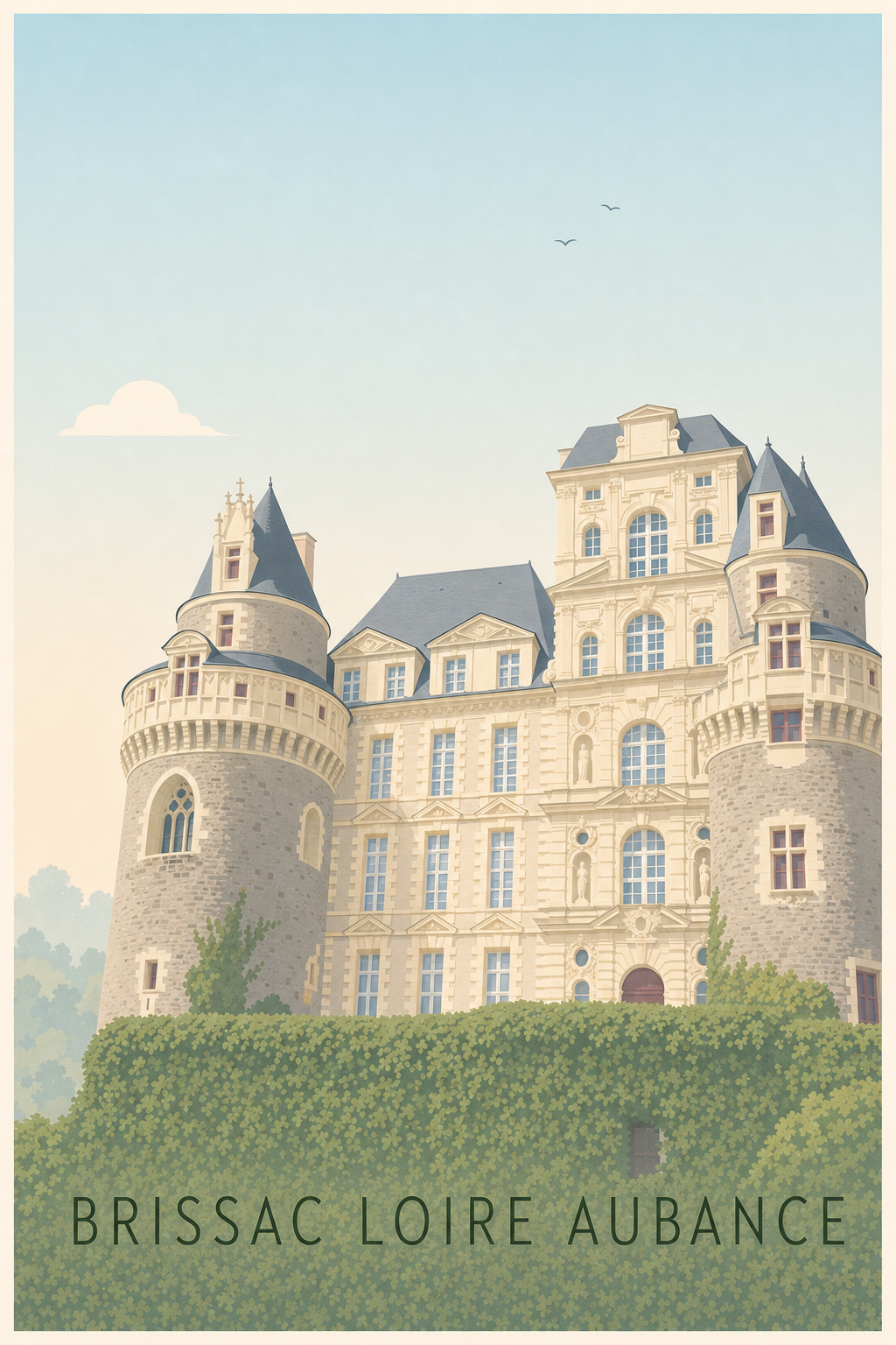 Affiche de Brissac Loire Aubance, poster du château