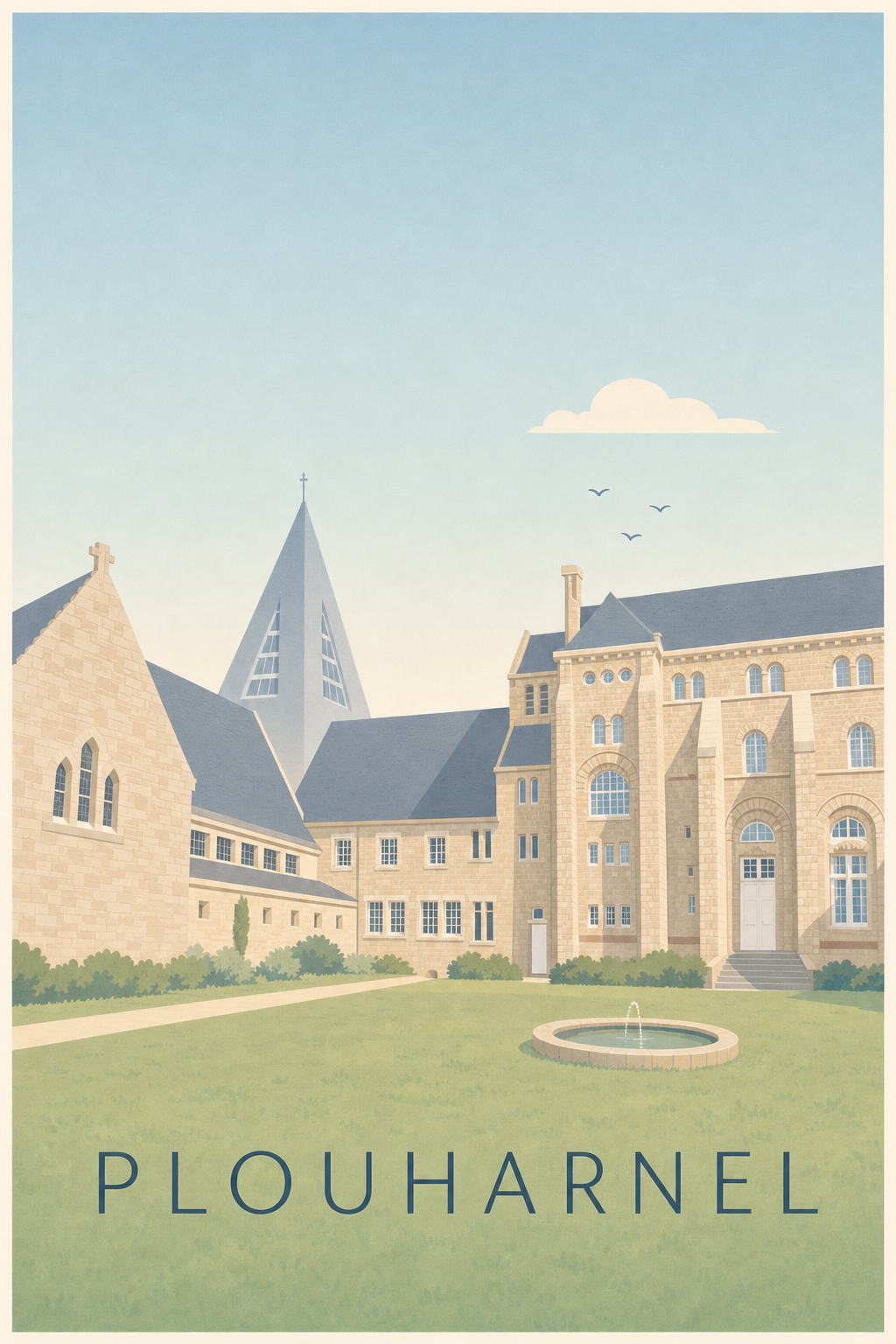 Affiche de Plouharnel, poster Abbaye Sainte-Anne