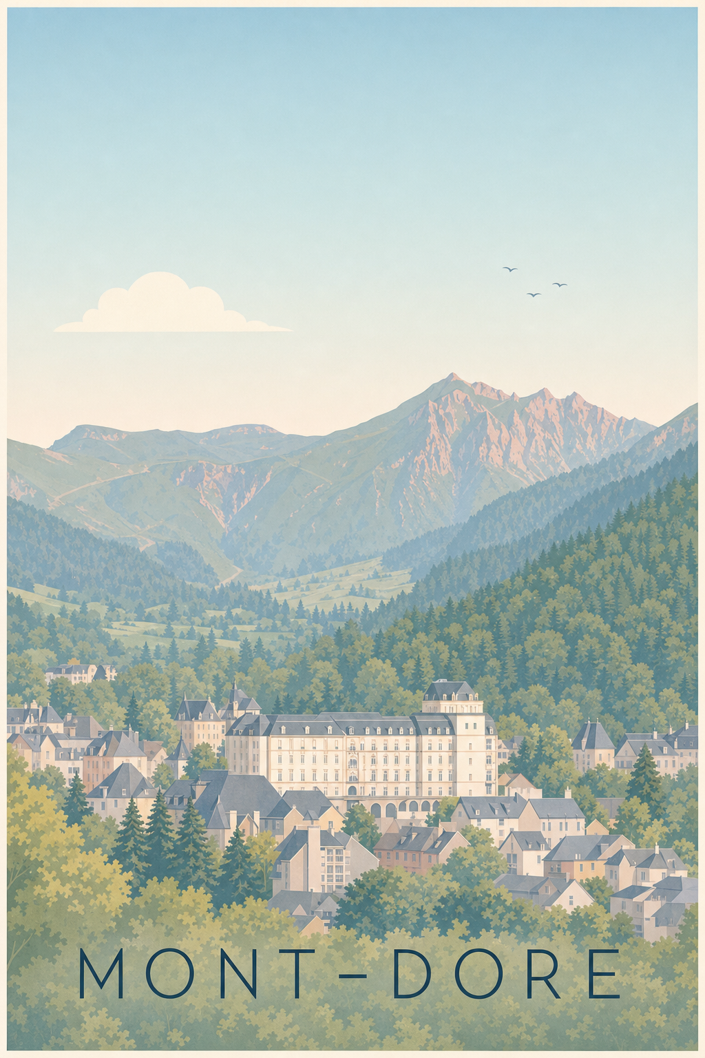Poster du Mont-Dore, massif du Sancy