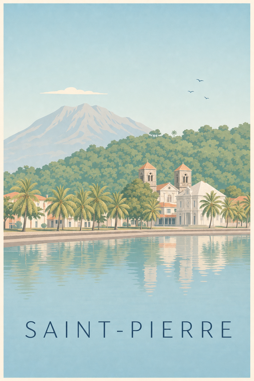 Affiche de Saint-Pierre, poster Montagne Pelée