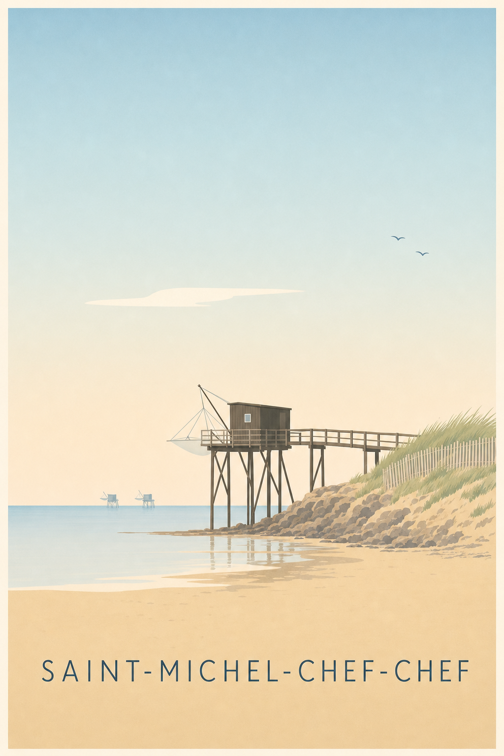 Affiche de Saint-Michel-Chef-Chef, poster pêcherie