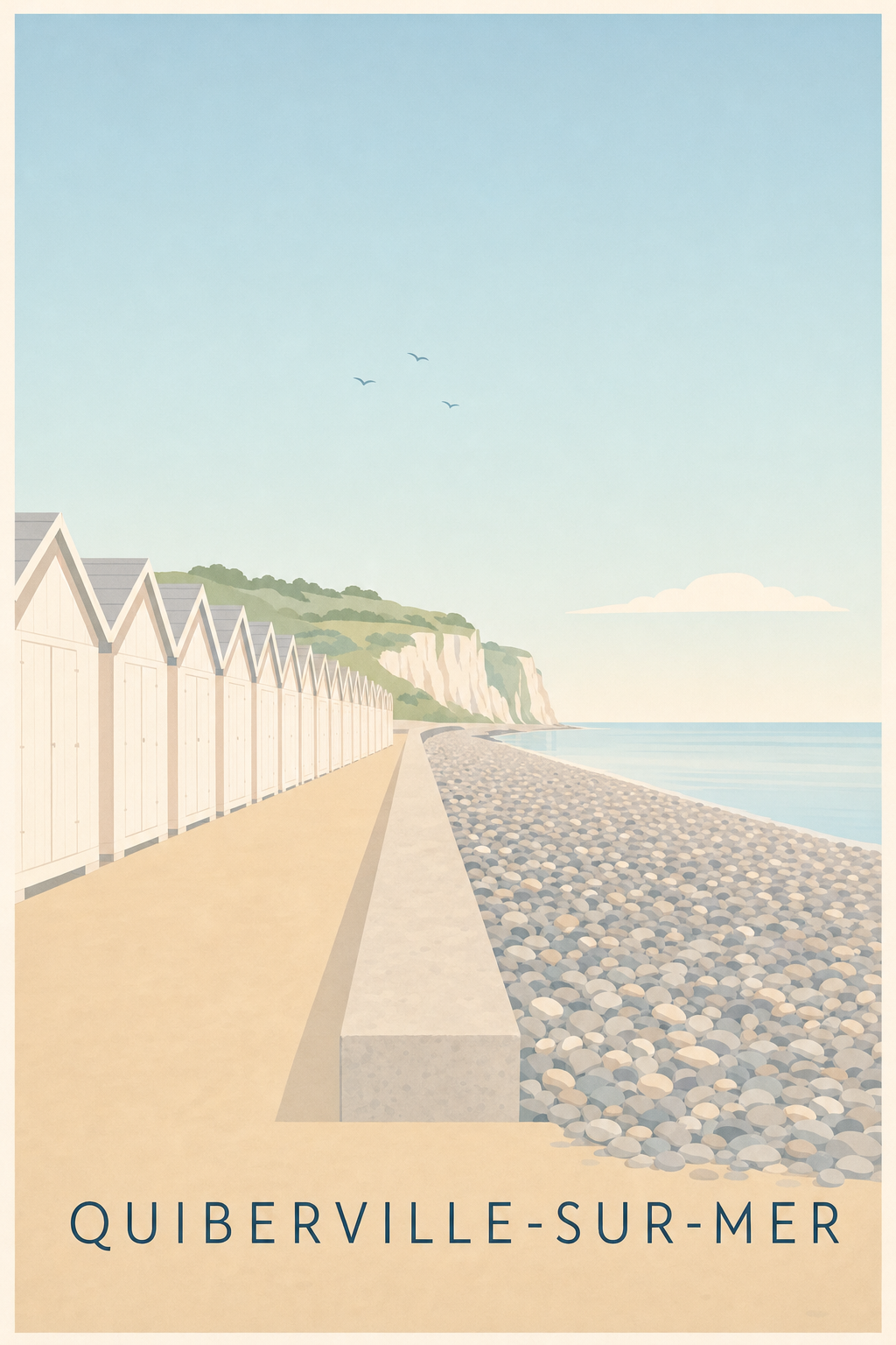 Affiche de Quiberville-sur-Mer, poster de plage