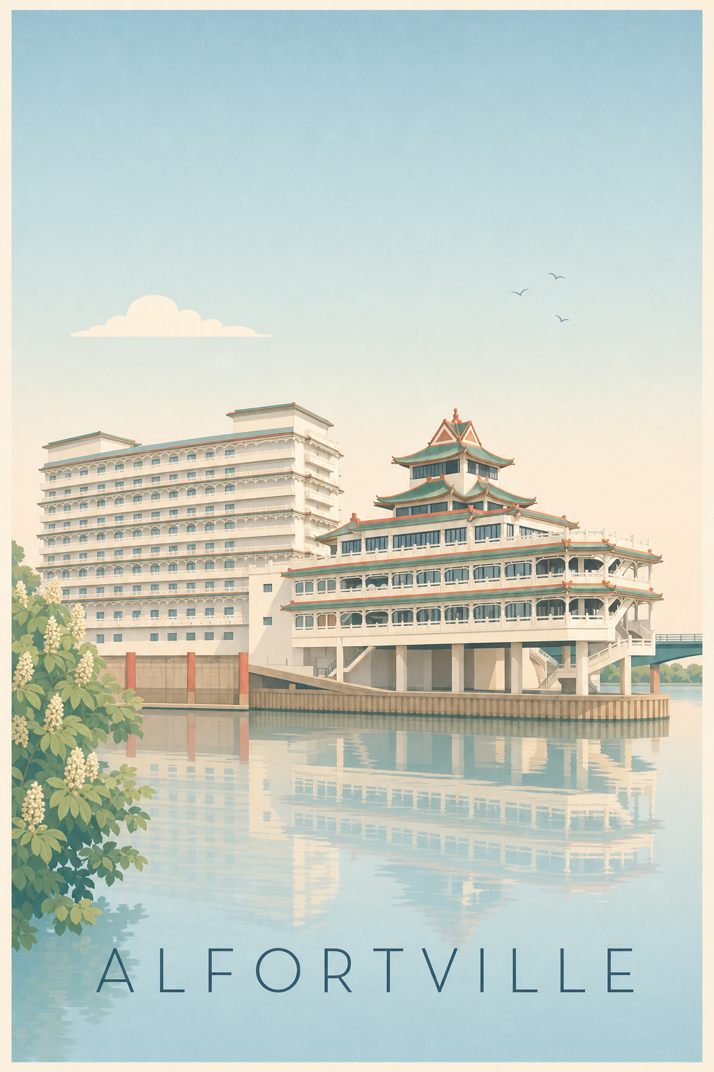 Affiche d'Alfortville, poster Chinagora