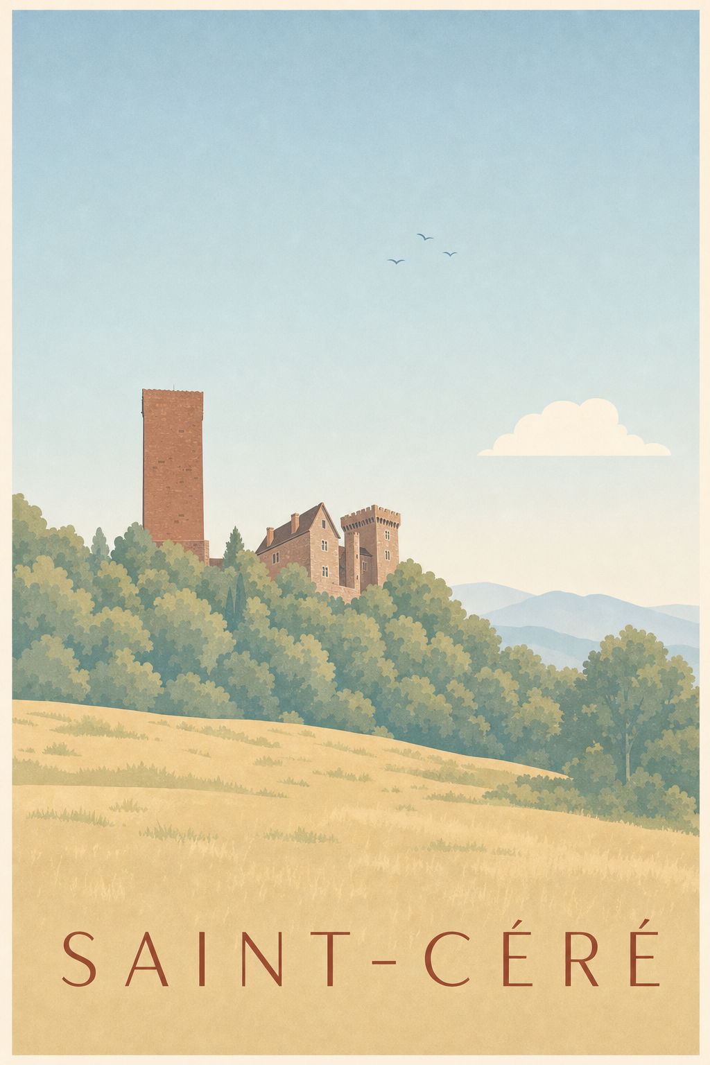 Affiche de Saint-Céré, les châteaux de Saint-Laurent