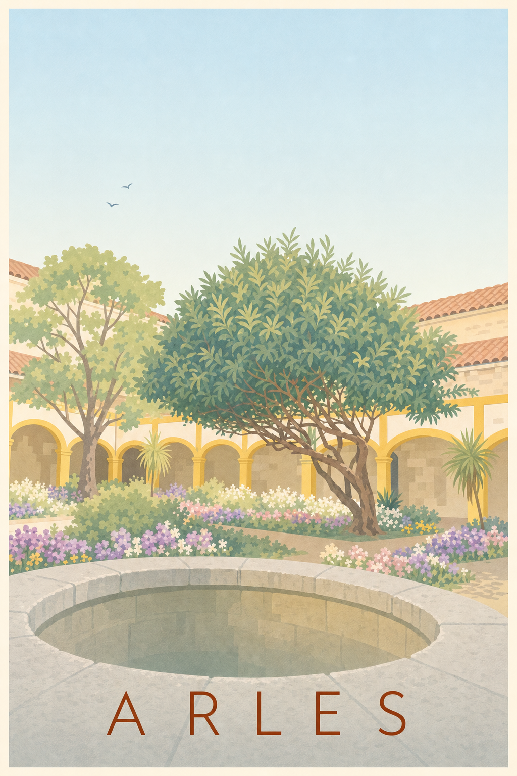 Affiche d'Arles, poster du cloître Saint-Trophime