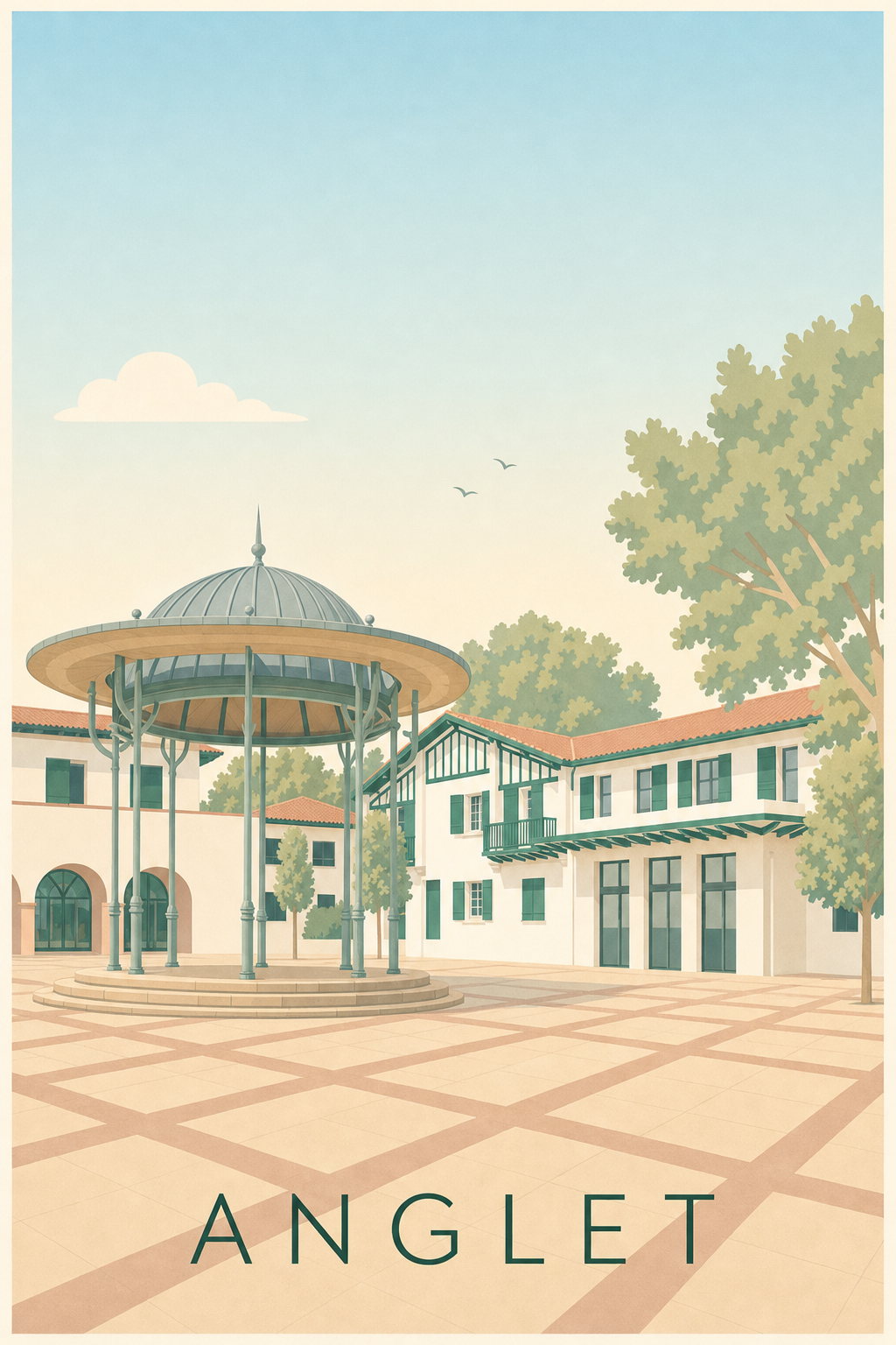Affiche d'Anglet, poster de la mairie