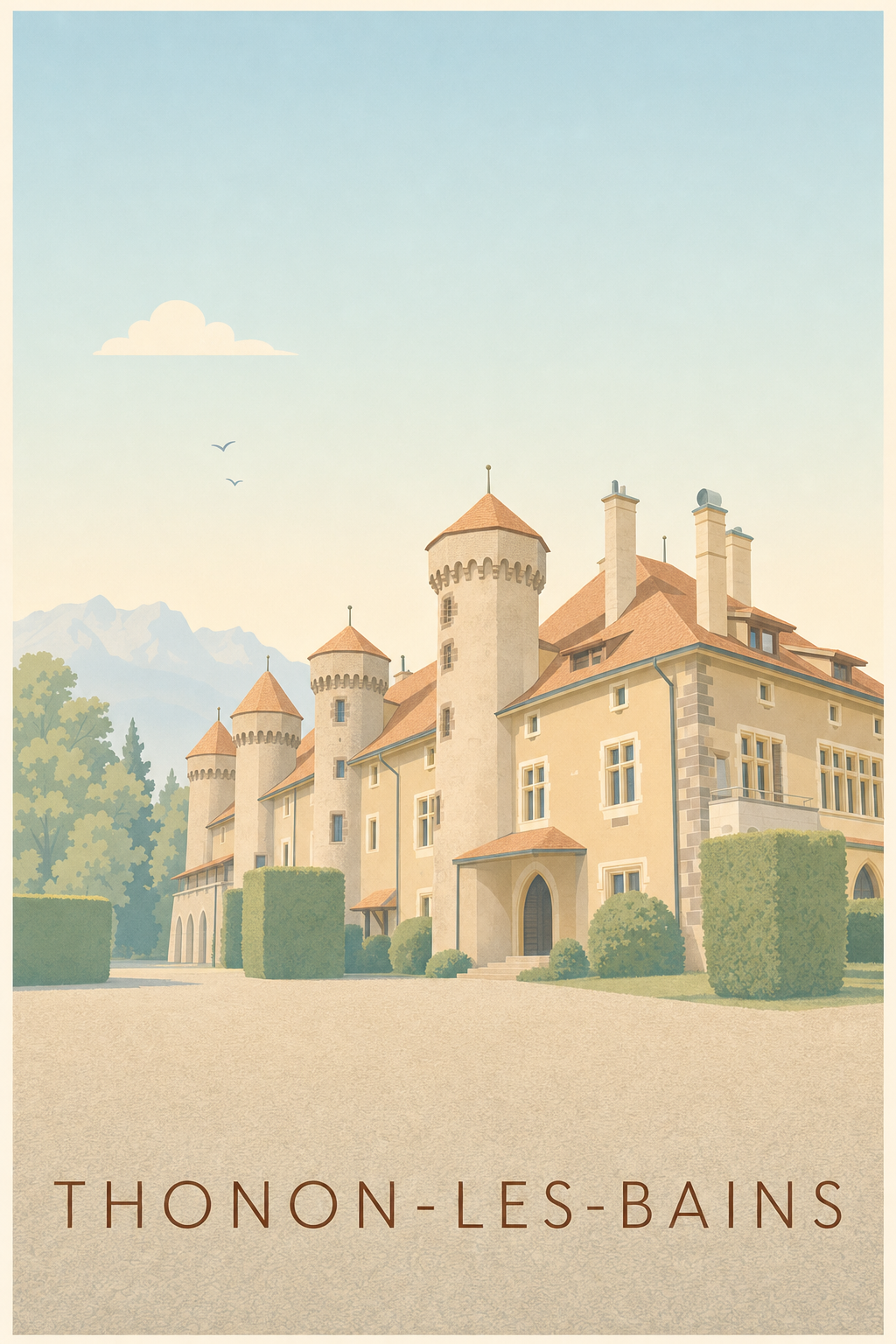 Affiche de Thonon-les-Bains, Château de Ripaille