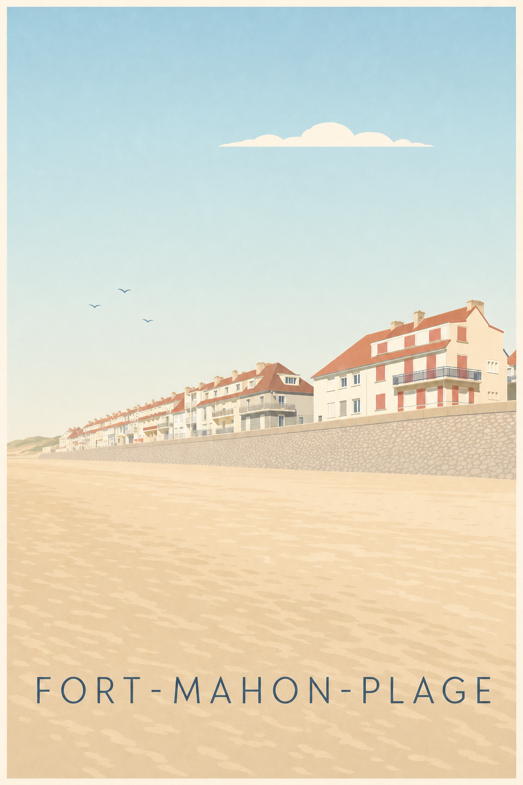 Affiche de Fort-Mahon-Plage, poster front de mer