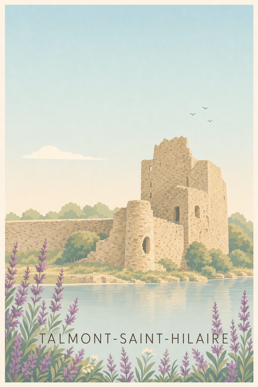 Affiche de Talmont-Saint-Hilaire, poster du château
