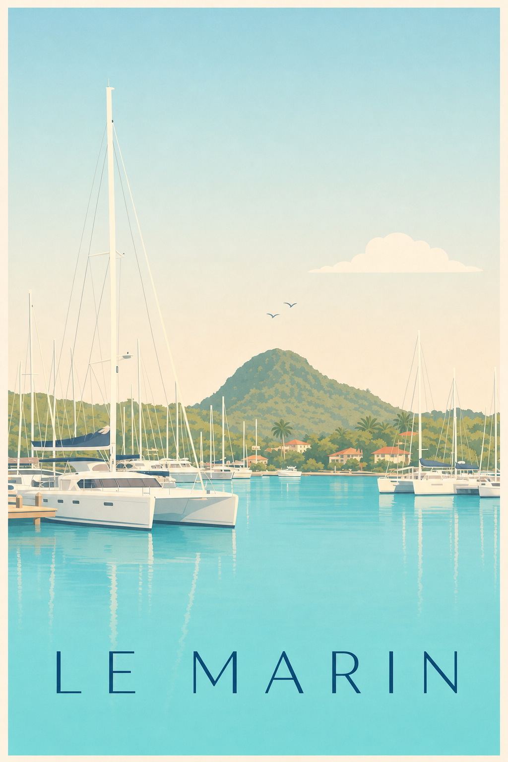 Affiche Le Marin, poster port de Martinique