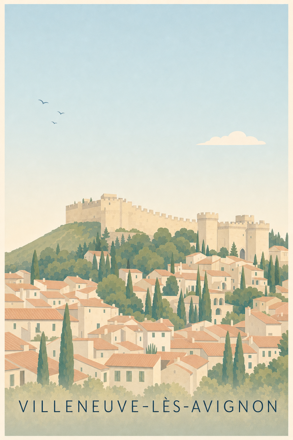 Affiche de Villeneuve-lès-Avignon, Fort Saint-André