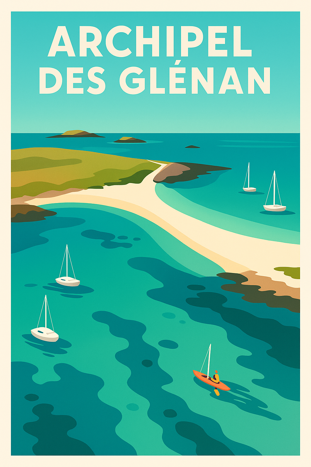 Affiche de Archipel des Glénan - Le lagon breton aux eaux turquoise