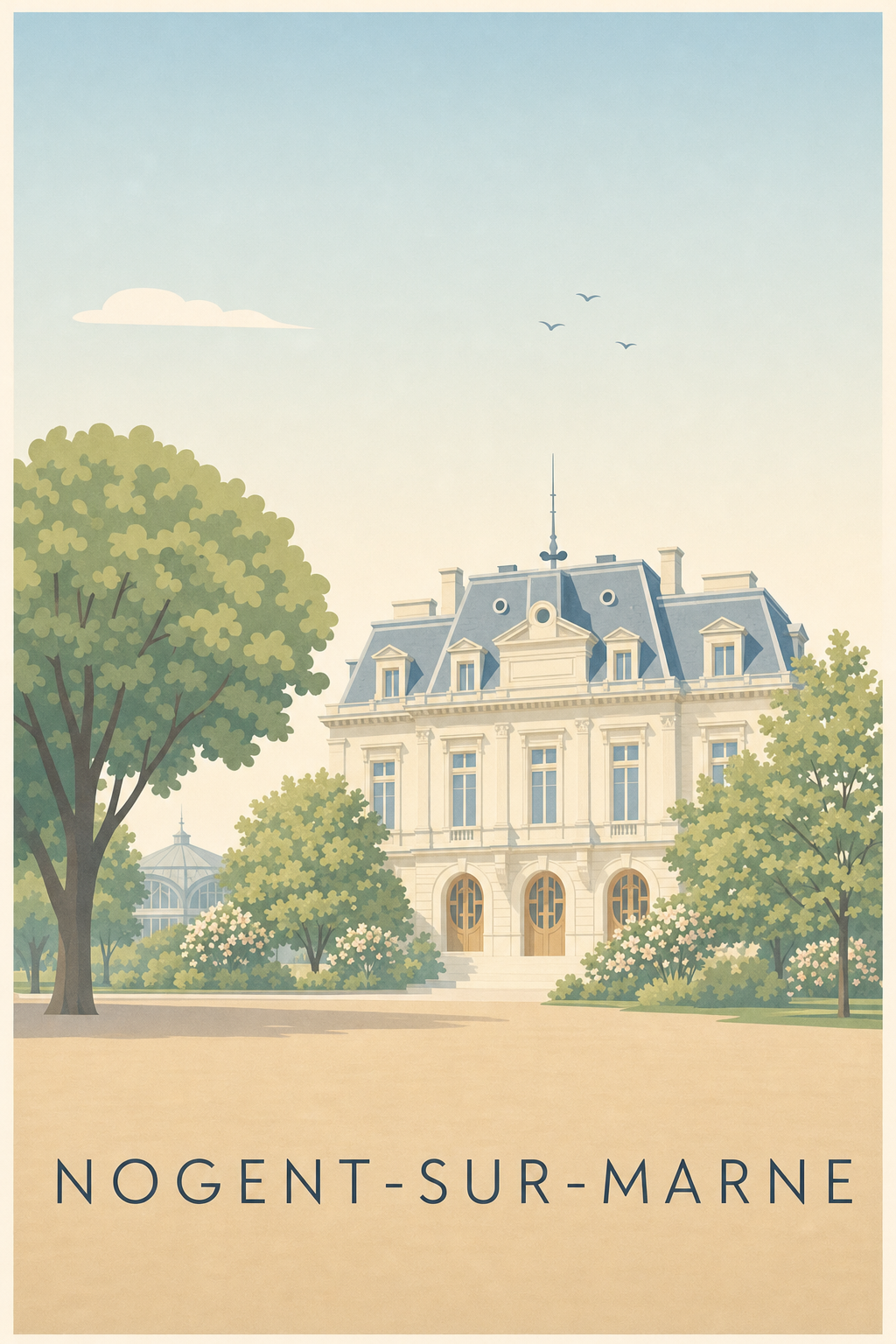 Affiche de Nogent-sur-Marne, poster Pavillon Baltard