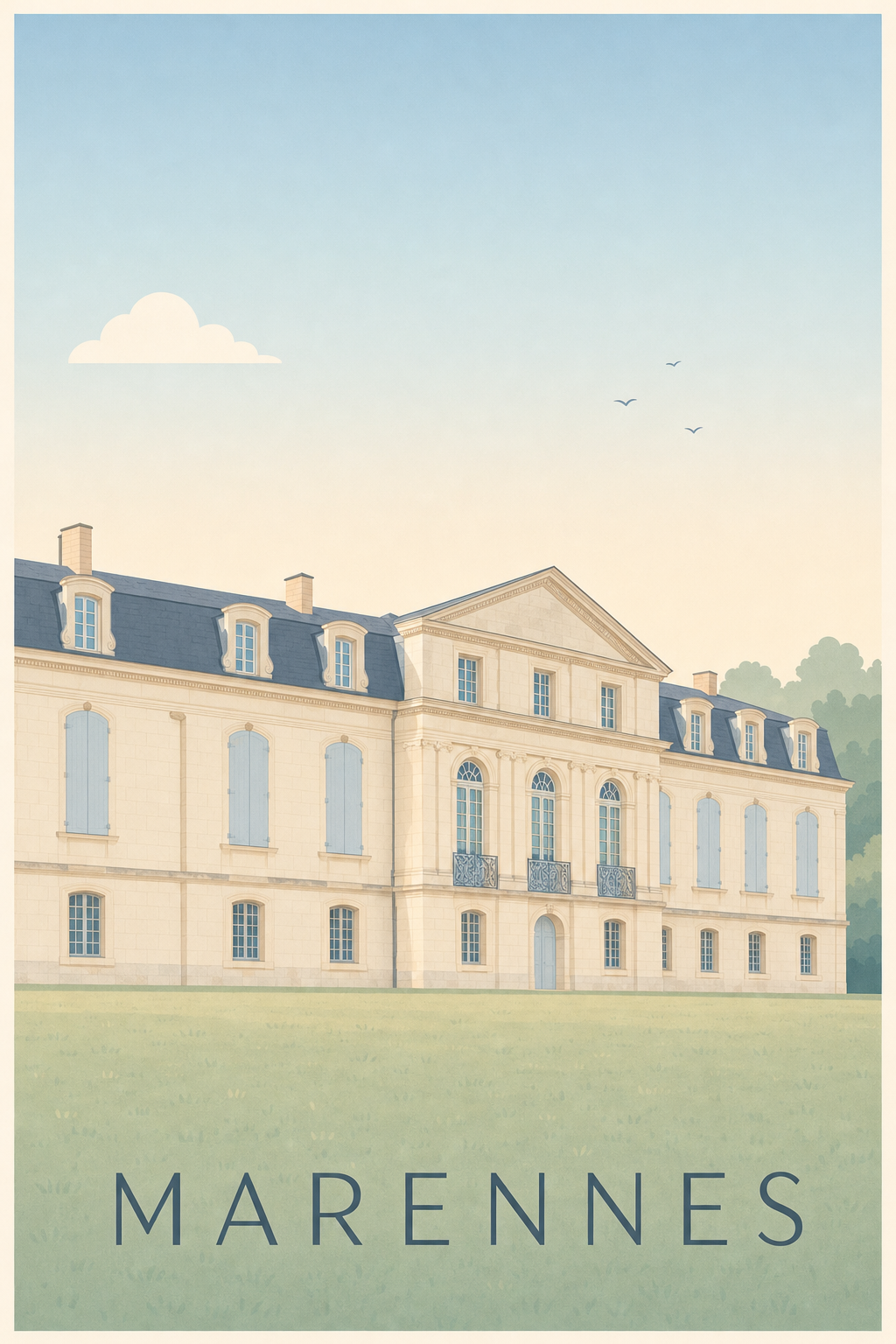 Affiche de Marennes, poster château de la Gataudière