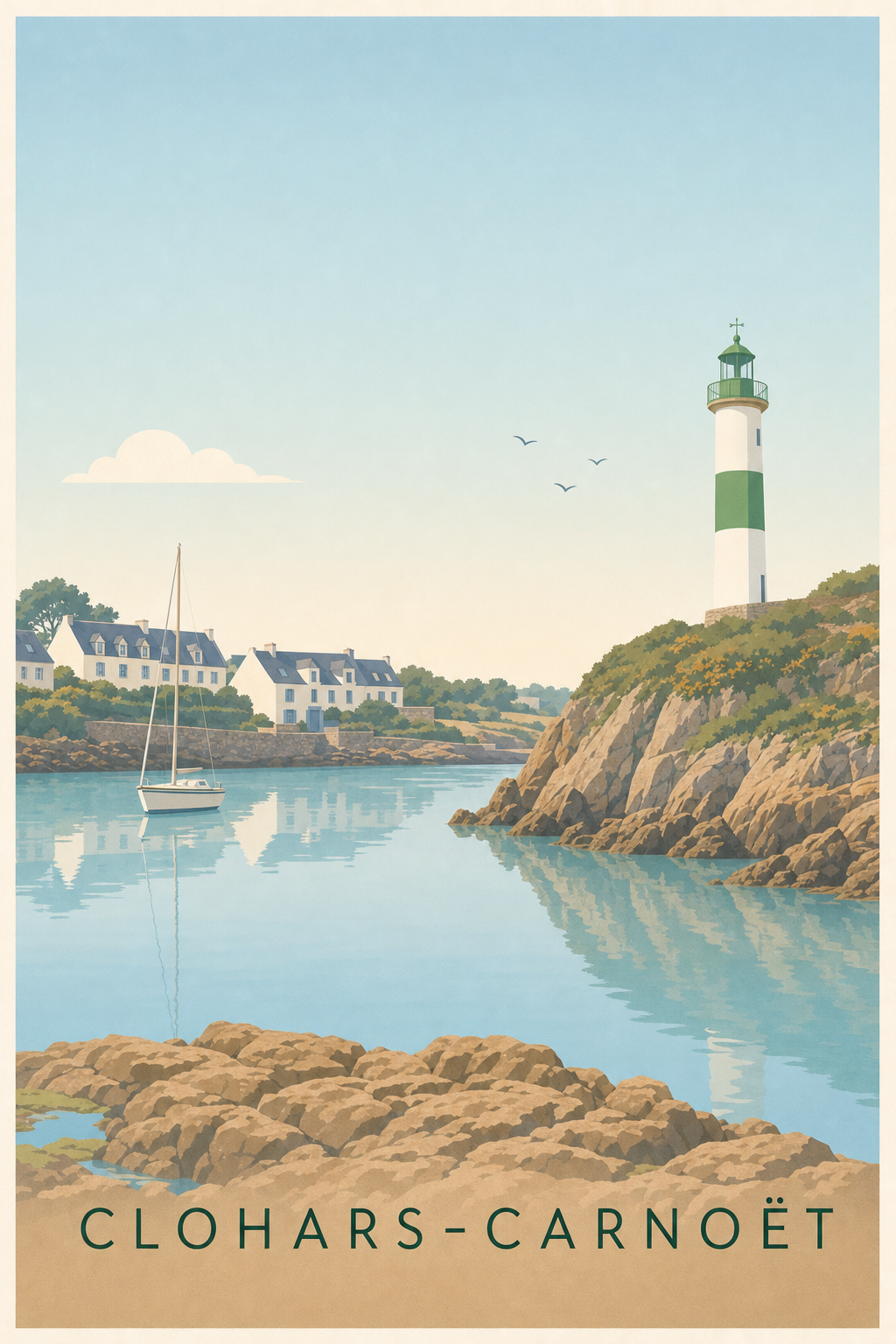 Affiche de Clohars-Carnoët, poster Doëlan