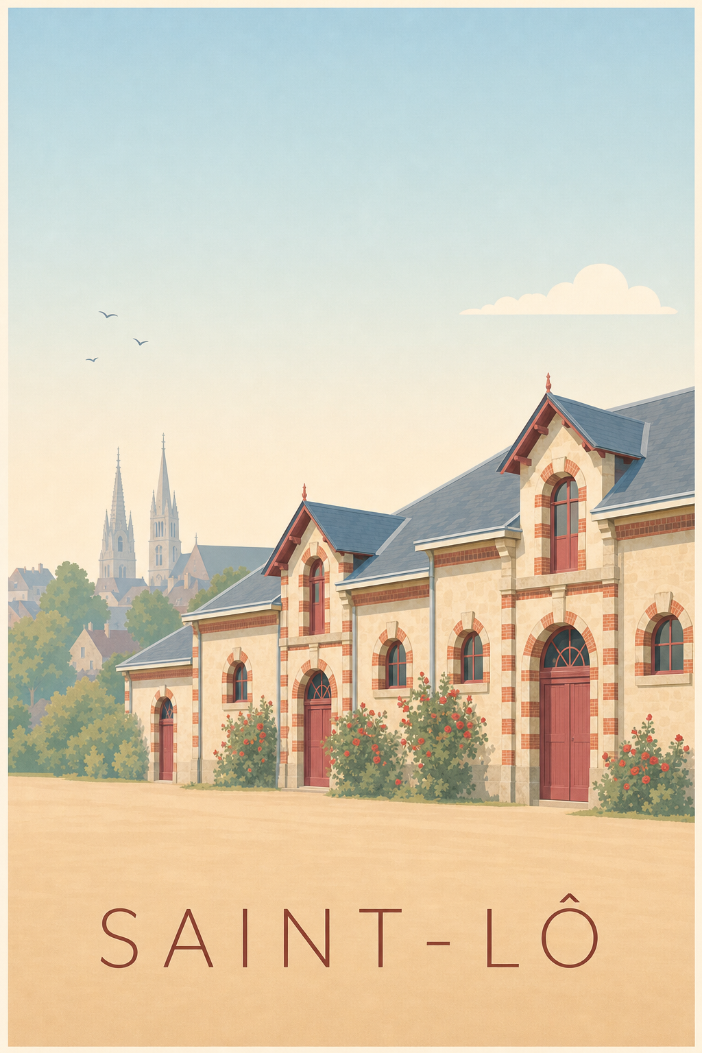 Affiche de Saint-Lô, le Haras national en poster