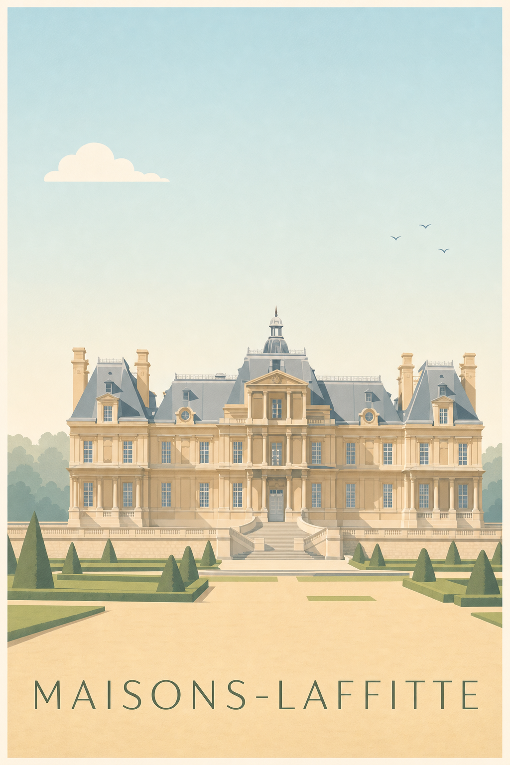 Affiche de Maisons-Laffitte, le château classique